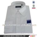 man's white button-down collar embroidery long sleeve work shirts